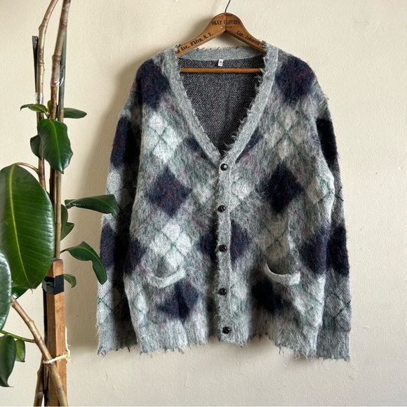 NWT R13 Fluffy Oversized Distressed Edge Cardigan - Picture 1 of 9